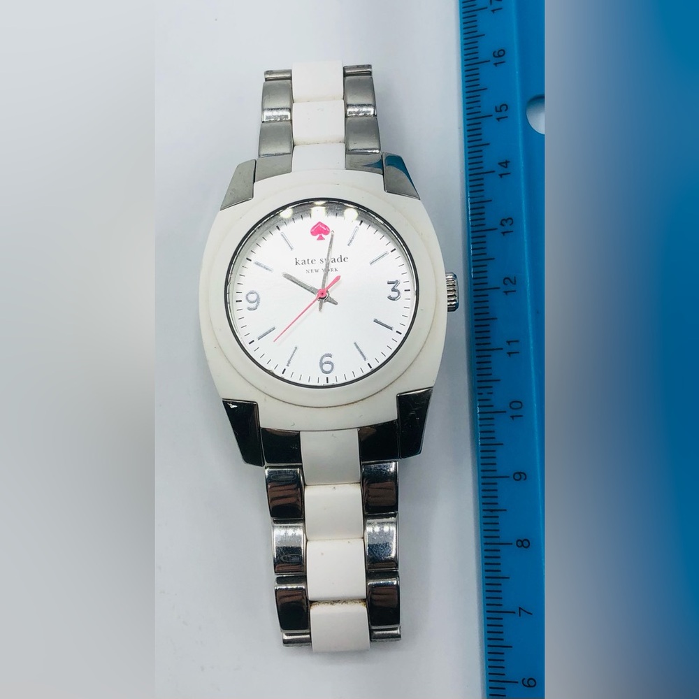 Kate Spade New York Ladies 2-Tone Skyline White Stainless Rubber Watch 1YRU0165 - Picture 12 of 16